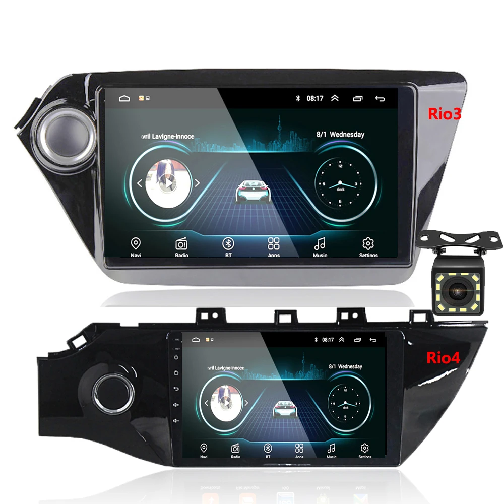 

Android 8.1 2din car radio gps navigation multimedia player for Kia RIO 3 4 Rio 2010 2011 2012 2013 2014 2015 2016 2017 2018 GPS
