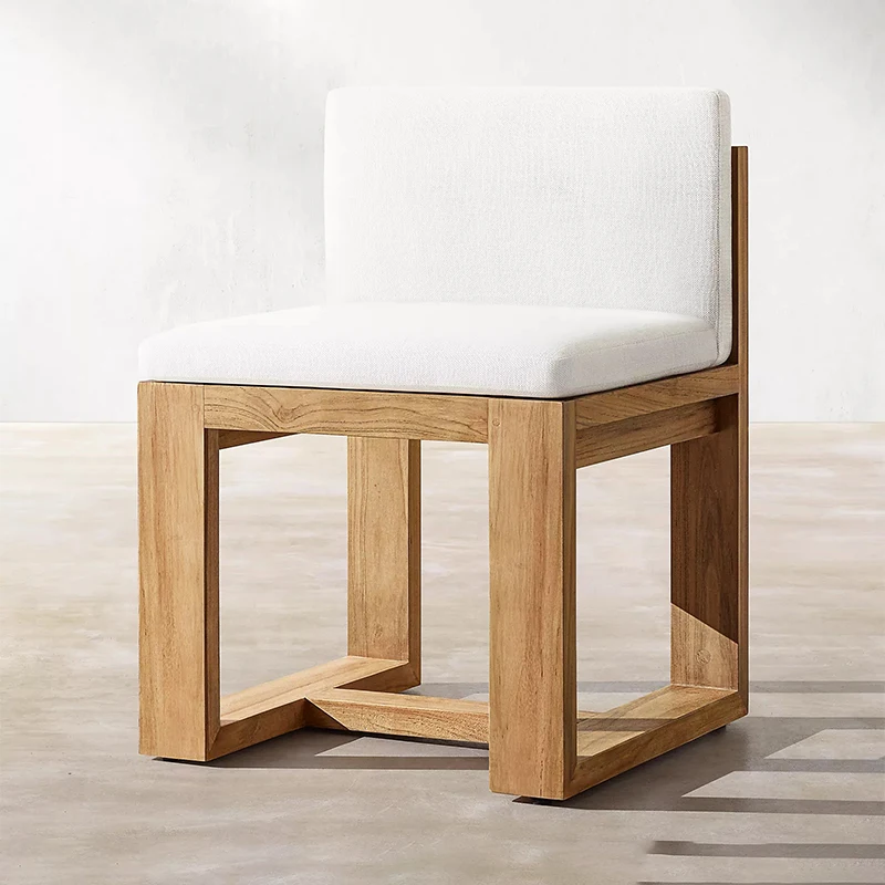 Creative Dining Chair Restaurant Sofa Chairs For Leisure High Grade Simple Solid Wood Outdoor Furniture Set For Patio Garden