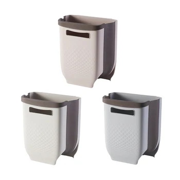 

Multifunctional Folding Trash Can Kitchen Living Room Wall-mounted Telescopic Invisible Trash Can Car Storage Drawer Trash Can