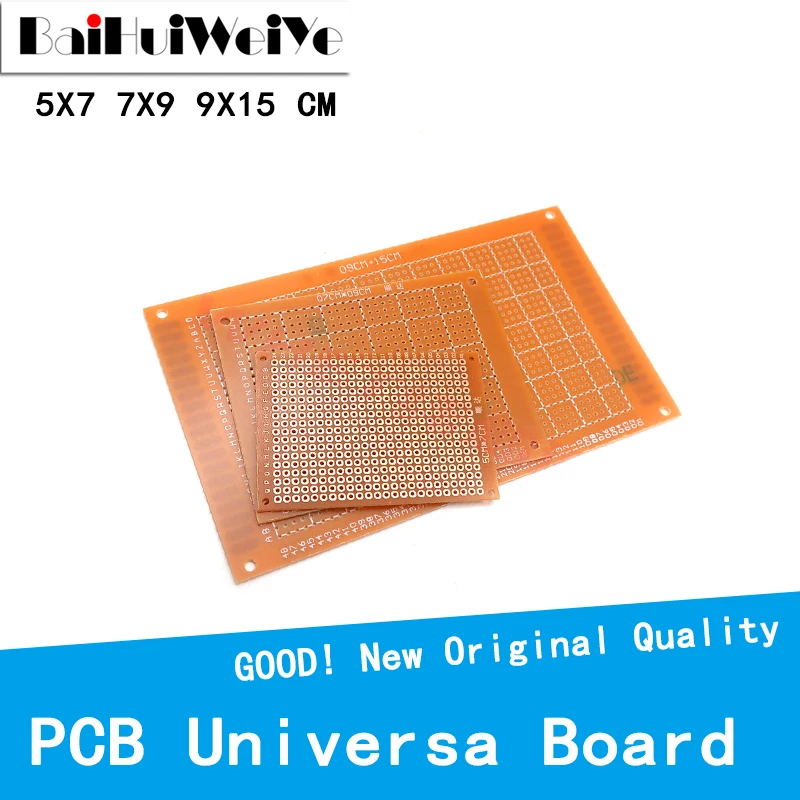 5*7 7*9 9*15CM Single Side Universal Prototype PCB Universal Board Experimental Bakelite Copper Plate Circuirt Board DIY 5pcs 12x18cm diy single side prototype paper pcb universal experimental bakelite copper plate circuirt board yellow zhidegao