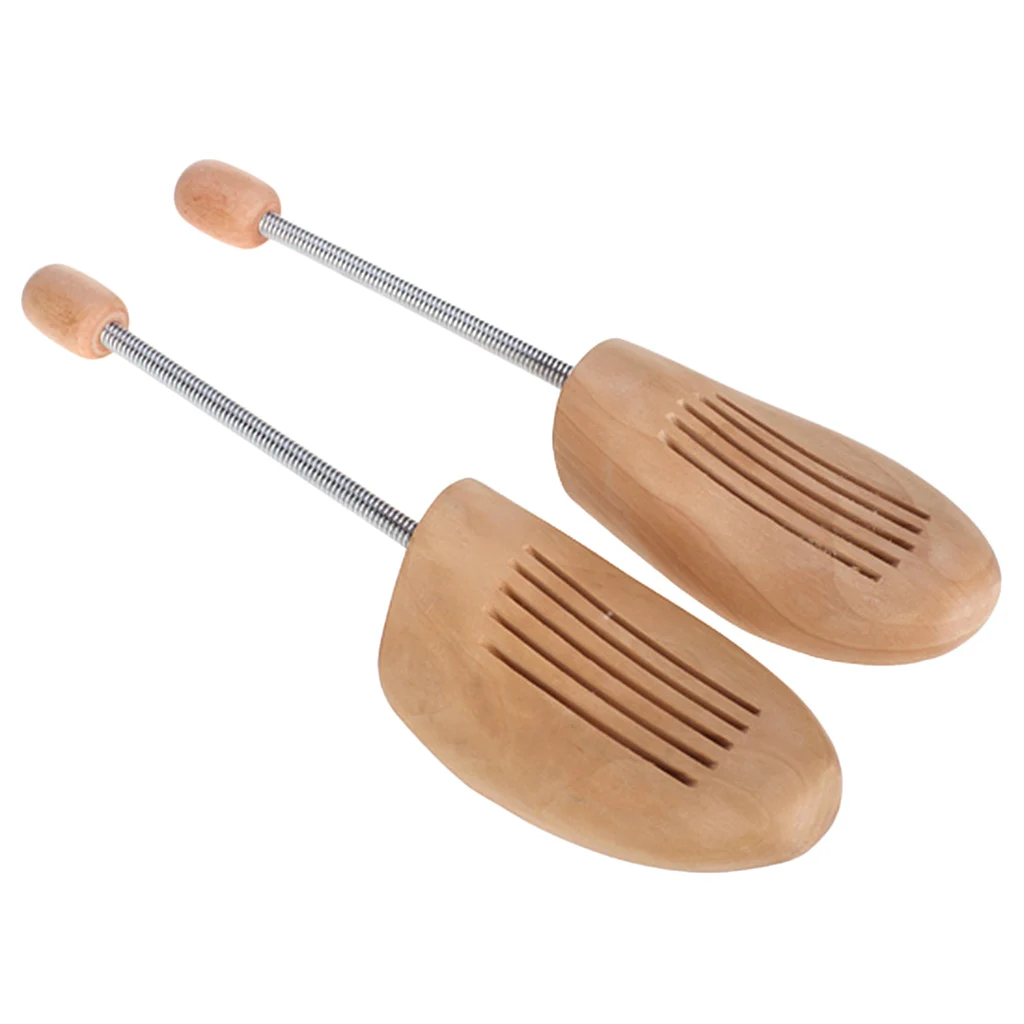 2 Pcs Wooden Shoe Stretcher Shoe Trees,Adjustable Length & Width for Men and Women