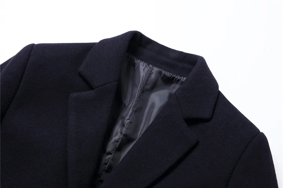 Фирменные SAMHI BUGLE, высококачественные мужские шерстяные пальто, мужские длинные приталенные тренчи, Зимние новые мужские шерстяные пальто