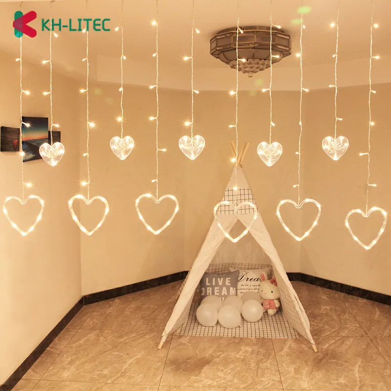 Heart-shaped-LED-String-Lights-Romantic-Valentine`s-Day-Christmas-Birthday-Wedding-Party-Curtain-Decoration-Led-Fairy-Lights5