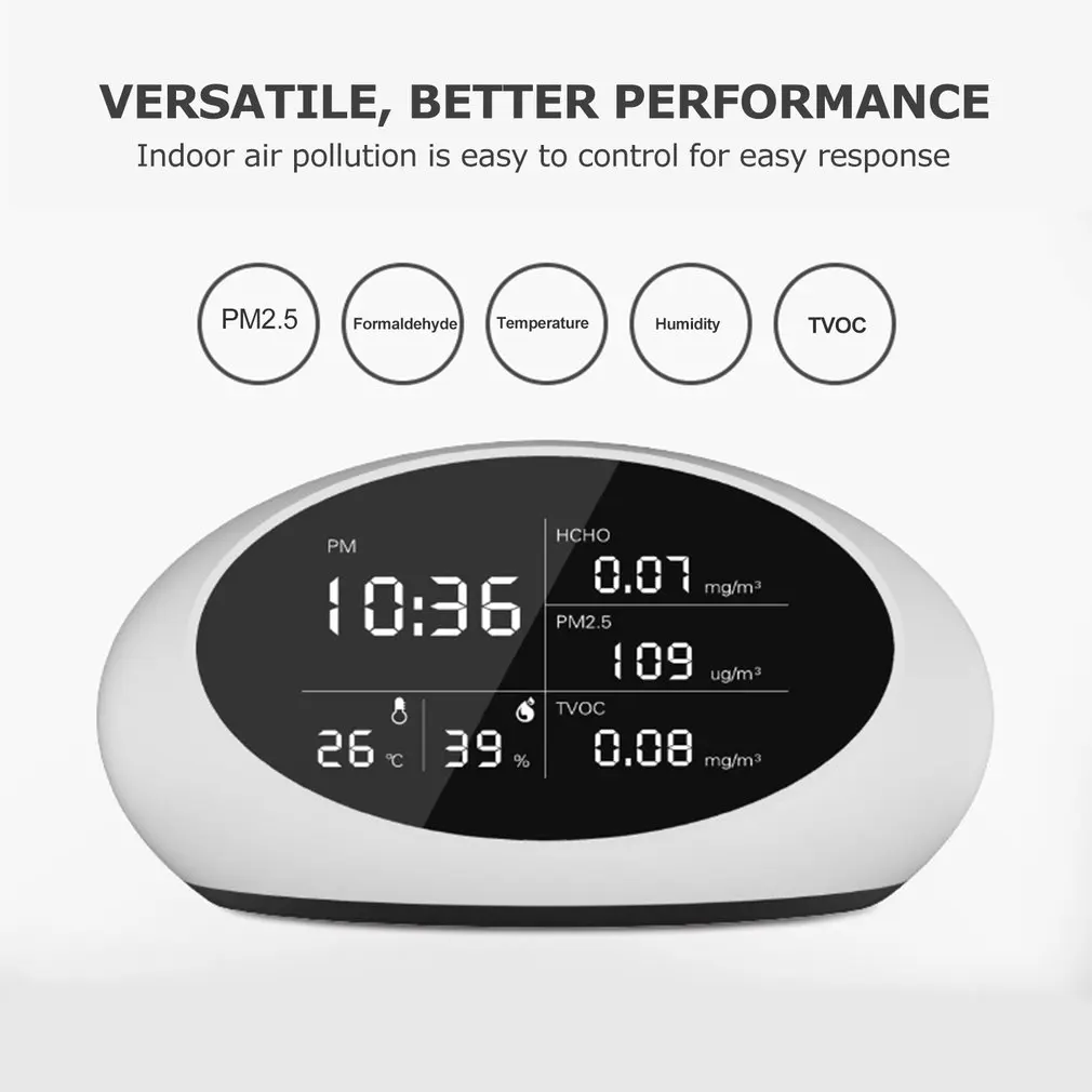 Цифровой детектор фольмадегита детектор PM2.5/HCHO/TVOC/температура/влажность тестер качества воздуха монитор газовый тестер анализатор DM-605