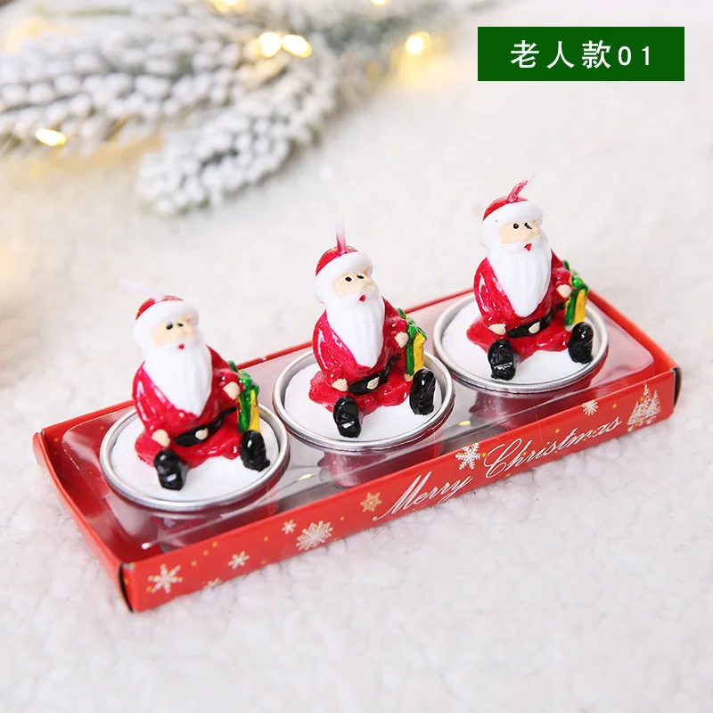 candle old man Navidad деревянный Рождественский поезд новогодняя игрушка подарок для детей Снеговик Рождественская елка украшения для домашнего праздника - Цвет: candle old man