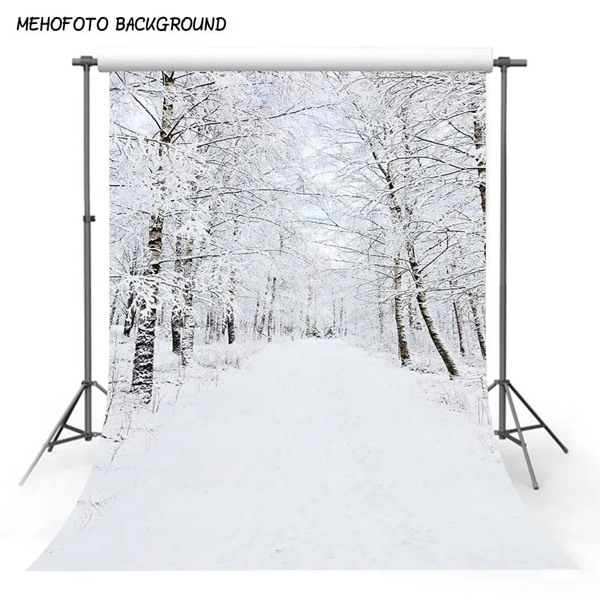 

Thin Vinyl Christmas Photography Backdrops Computed Printed Snow world Snow forest Photo Background for Photo Studio ST588