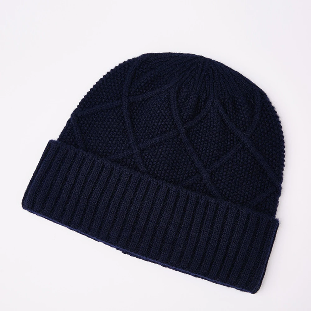 100% Australian Wool Winter Men Knit Slouchy Beanie Hat Cashmere Skullies Hats For Women Caps