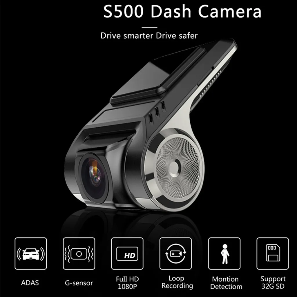 1080P USB Автомобильный видеорегистратор для вождения камера HD ночная версия 170
