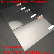 5 pces clear/matte lcd protetor de tela capa 5/6/7/8/9/10/11/12 polegada celular inteligente tablet gps mp4 universal película protetora