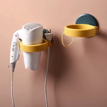

ABS Bathroom Shelf Storage Hairdryer Holder High Quality Wall-mounted Hair Dryer HolderRack Organizer For Hairdrye