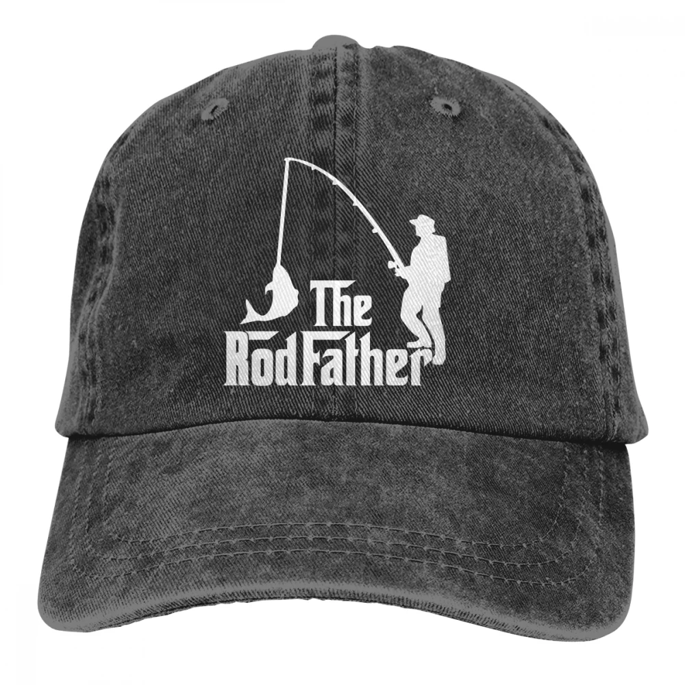 The Rodfather Casquette черные унисекс Мужские Женские джинсовые бейсболка с ремешком кепки регулируемые Гольф папа шляпа