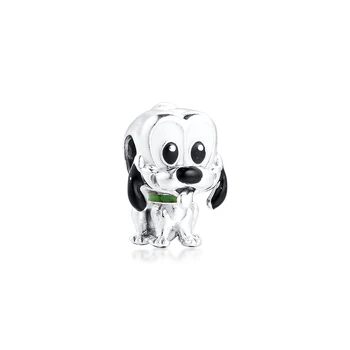 

Fits For Bracelets Necklaces Mouse Pluto Beads 100% 925 Sterling-Silver-Jewelry Charms Free Shipping