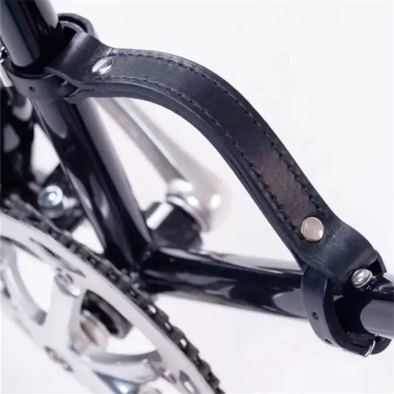 Bicycle Carrying Strap Vintage Leather Bike Handle Strap Bicycle Frame Carrying Lifter