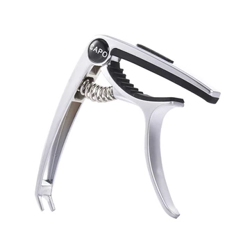 

Quick Change Guitar Capo Ukulele Banjos Spring Loaded Music Instrument With 5 Picks Electric Acoustic Practical Universal Fit