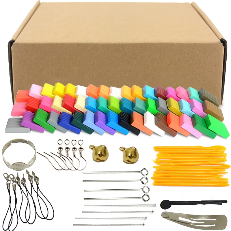 Полимерная глина для выпечки в духовке 50 цветов моделирования пушистый слайм