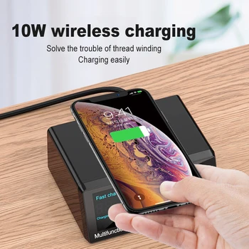 ポータブルタイプcワイヤレス電話急速充電器ホームオフィススマート時計ワイヤレス充電ステーション家庭、オフィス、