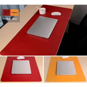 

Solid Color Oversized Leather Mouse Pad Writing Pad Computer Desk Gaming Double-sided Pad Large Keyboard Mouse Mat