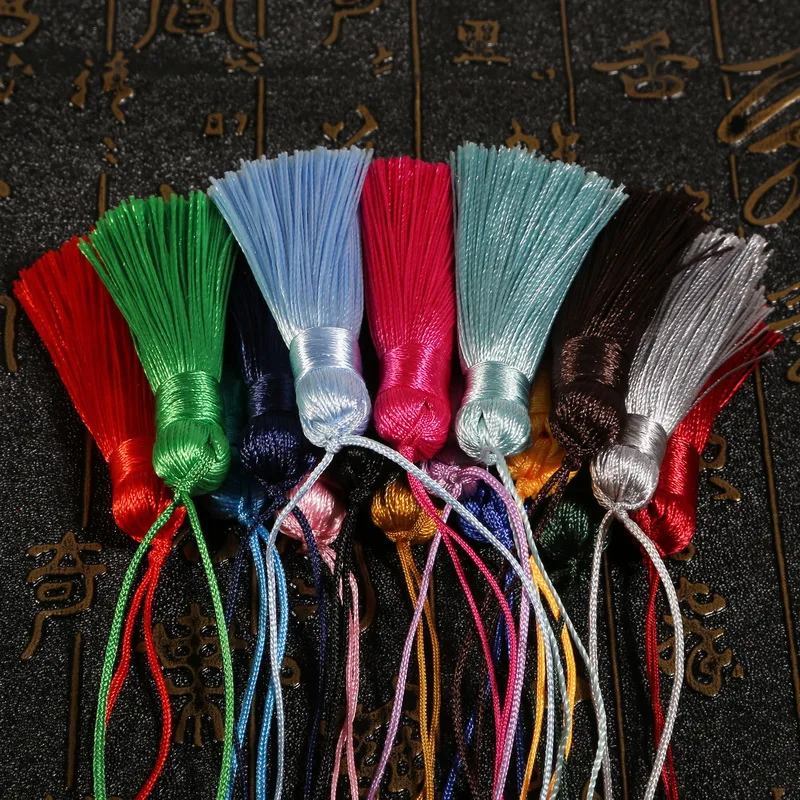17 цветов, 55 мм, Короткая Толстая хлопковая шелковая кисточка, длинная подвесная веревка, кисточки для рукоделия, занавеска на цепочках, аксессуары для одежды