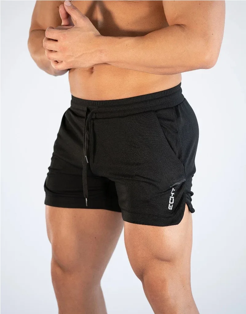 Мужские шорты для фитнеса бодибилдинга мужские летние спортивные залы тренировка Мужская дышащая сетка быстросохнущая Спортивная одежда для бега пляжные шорты