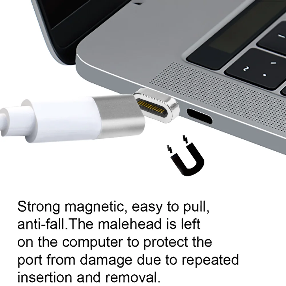 Upmely Магнитный 24-контактный разъем типа C для Thunderbolt 3 PD 100 Вт 40Gbp/s конвертер USB