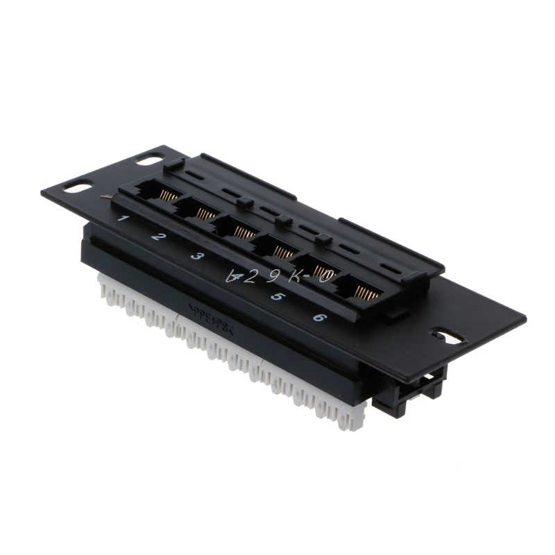 

Network Tool Kit 6 Port CAT5 CAT5E Patch Panel RJ45 Networking Wall Mount Rack Mount Bracket