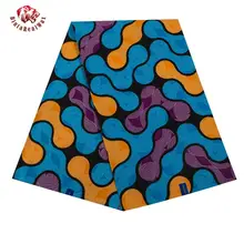 Анкара Африканский воск печати ткани BintaReal Анкара Африканская Хлопковая ткань батик для Африки Одежда 24fs1355