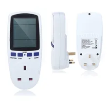 Великобритания ЕС Plug анализатор мощности счетчик электроэнергии ЖК-дисплей цифровой дисплей ватт разъем счетчика выходной детектор мощности