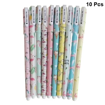 

Gel Ink Pen 0.5mm Cartoon Stationery Ballpoint Roller Pen Office School Supplies Students Children Gift (Flamingo and Unicorn)