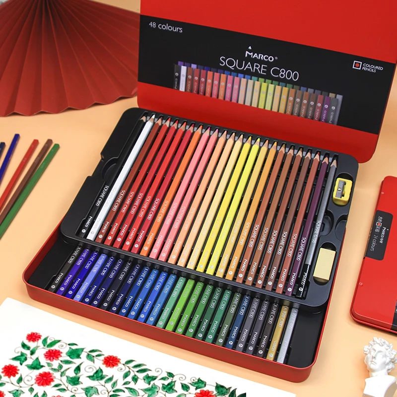 マルコ 24 48色の正方形の鉛筆 描画セット スケッチ 美術学校用品用の柔らかい木製の色鉛筆 Null Aliexpress マルコ 24 48色の正方形の鉛筆 描画セット スケッチ 美術学校用品用の柔らかい木製の色鉛筆 Null Aliexpress