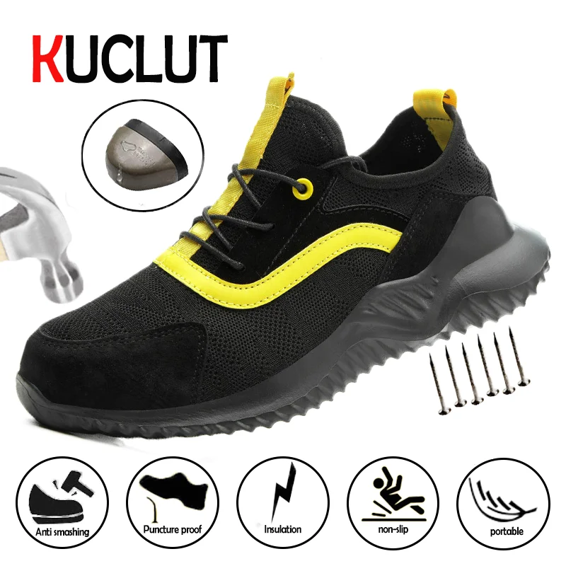 Мужская удобная и дышащая повседневная обувь Kuclut износостойкая неразрушаемая