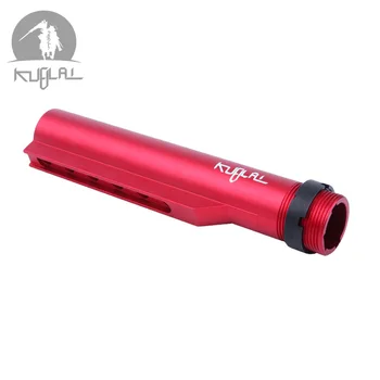 

High Quality CNC Alloy 6 Position Red Blue Black Stock Pipe For Airsoft AEG M4/M16 Gel Blaster
