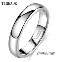Tigrade – bague de fiançailles en carbure de tungstène pur, bijou classique 2/4/6/8mm pour hommes et femmes
