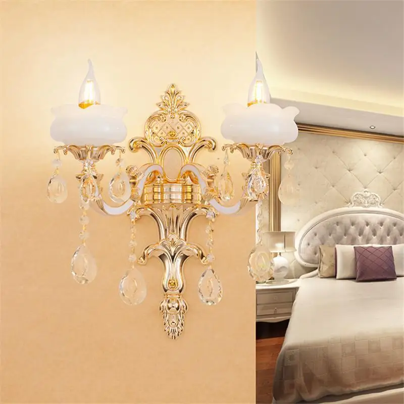 Coiffeuse Avec Miroir Внутреннее освещение Kinkiety аппликация Murale светильник для дома Aplique Luz Pared кристалл настенный светильник для спальни