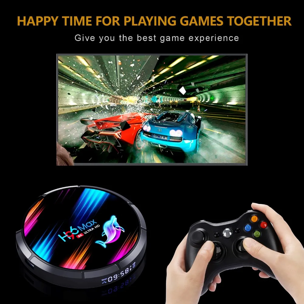 H96 Max X3 Android tv Box Android 9,0 Amlogic S905X3 8K Android Box 4GB 128GB USB3.0 X96Air 2,4G& 5G Wifi BT H.265 Smart tv Box