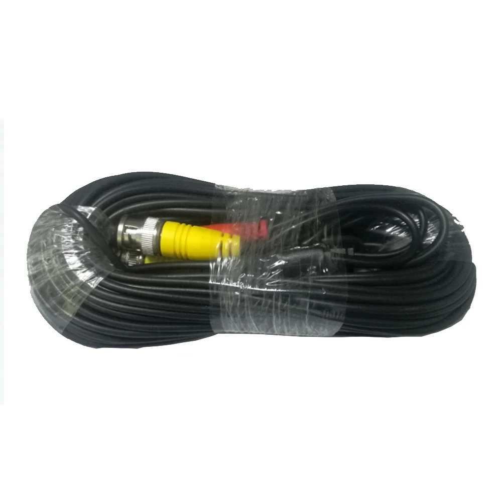 

Hiseeu BNC&DC-C-18 18m 2in1 Camera Cable BNC+DC CCTV Cable for Analog AHD CVI CCTV Surveillance Camera DVR Kit Video Power
