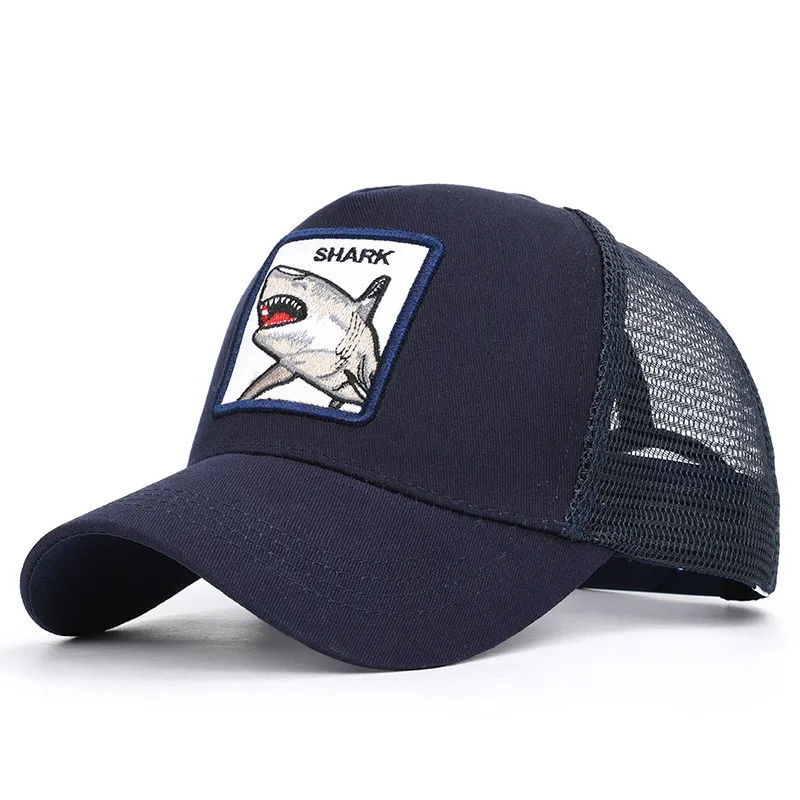 

truck driverSpot 50 Popular Shark Animal Embroidered Baseball Cap Men Spring and Summer Casquette Breathable Mesh Hat