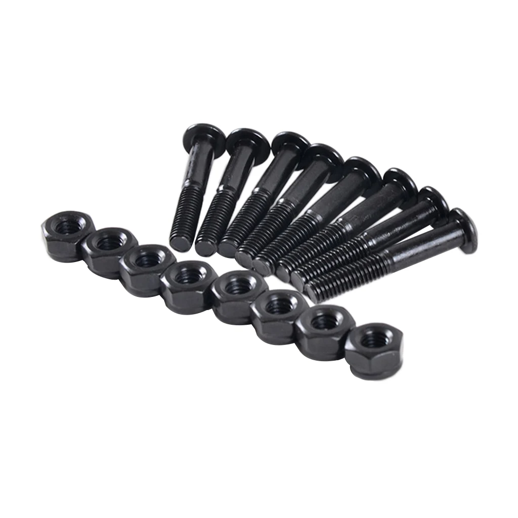 8pcs Longboard Skateboard 33mm Bolts Screws with Nuts Set Hardware for Speed Racing Skateboard Street Freestyle Skateboard