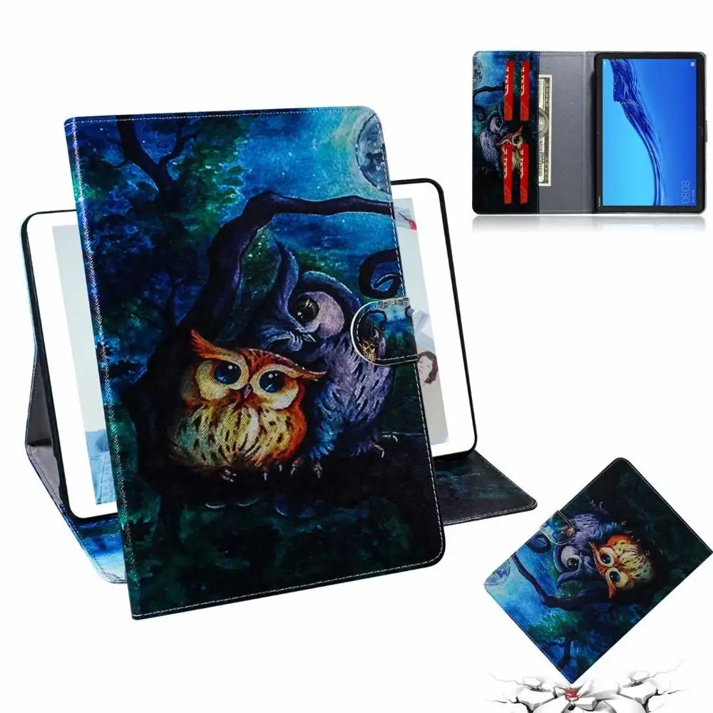 Модный Цветной кожаный чехол для планшета huawei MediaPad M5 Lite 10 BAH2-W19/L09/W09 10,1 дюймов, чехол с магнитной подставкой+ ручка - Цвет: 6