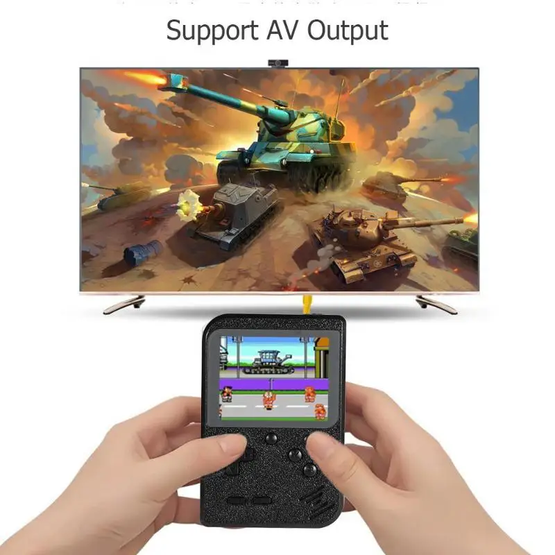 ALLOYSEED Ретро карманный мини портативная игровая консоль 3 "8 бит AV TV видео игровая консоль Встроенный 400 футболки с принтами на тему