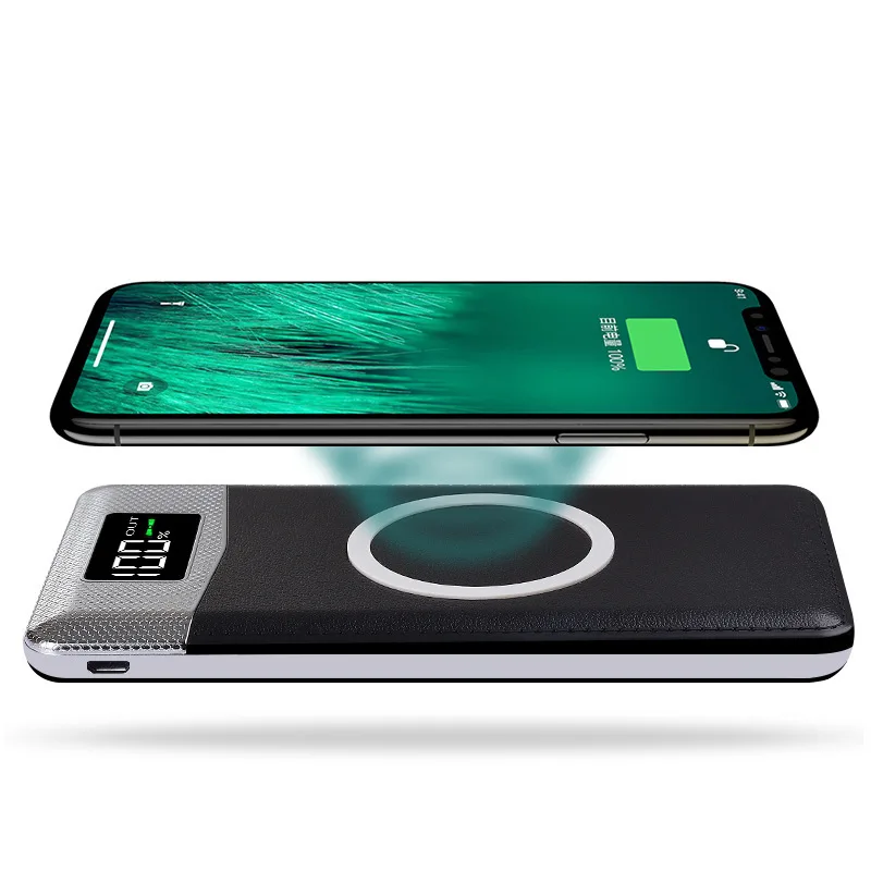 20000mAh Portable External Battery Power Bank Qi Wireless Charger PowerBank For iPhone X 8 Plus Samsung S10 S9 S8 Poverbank