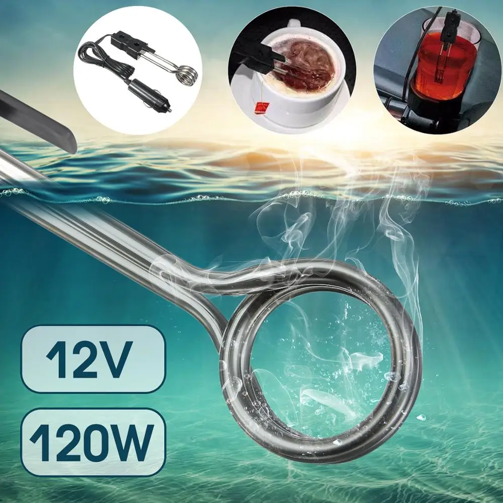 12V 120W Портативный электрический автомобиль погружающийся водный нагреватель для путешествия пикника мини-бойлер горячей воды Кофе погружения путешествия