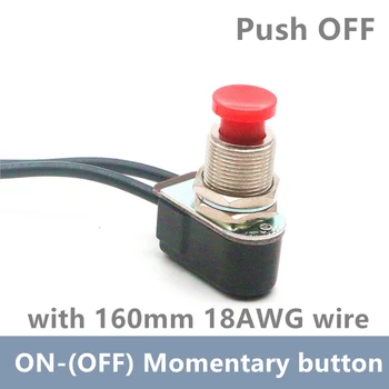 

Toowei T600 series Button switch/T601A3X 2 pins push OFF switch with wire 18# 160mm/3A 250V 6A 125V//Wardrobe light switch