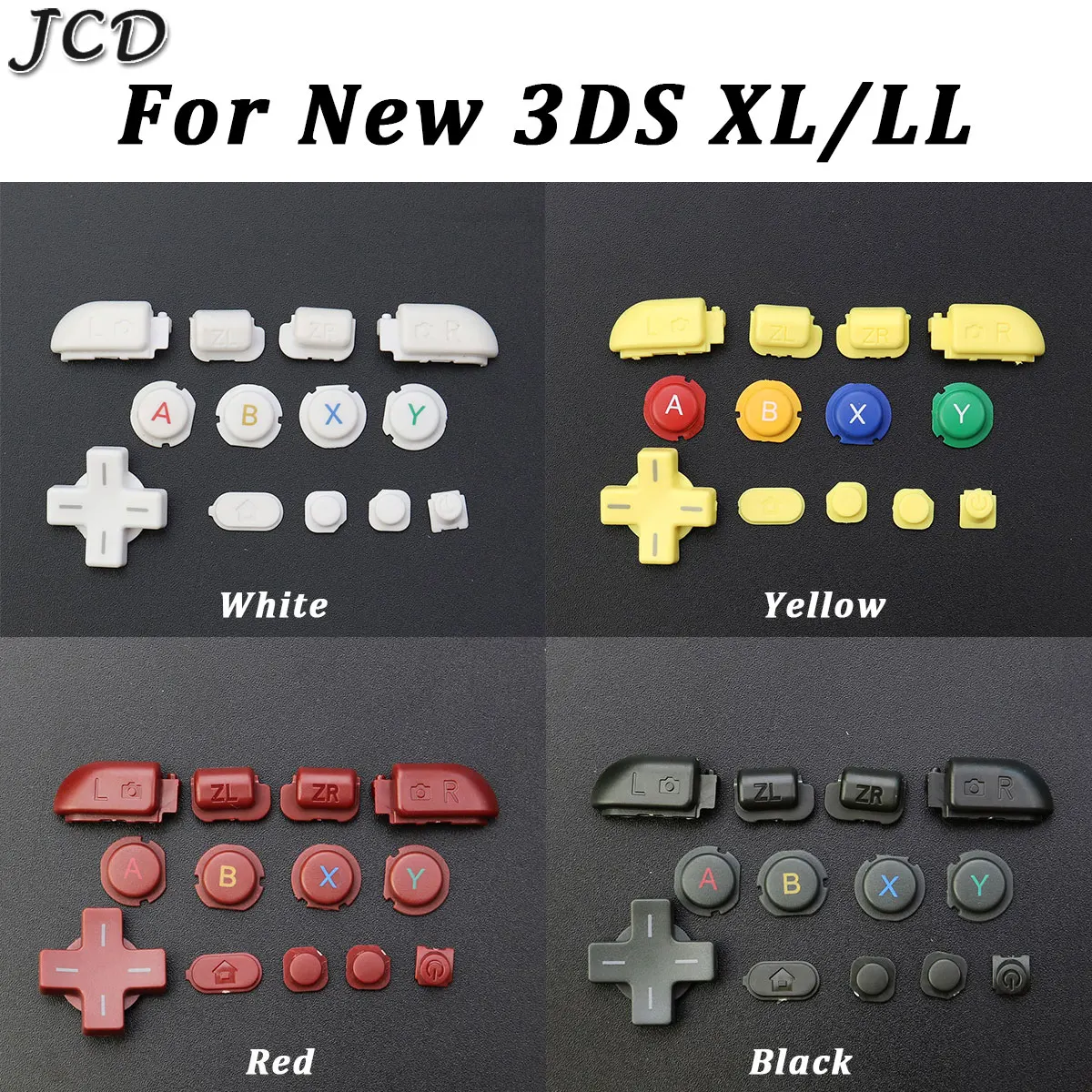 Substituição de Jcd para Novo 3dsxl 3dsll Completa d Pad a b x y l r zl zr Casa em Botões de Energia ll