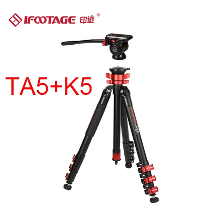 Ifootings gazel series TA5& TC5& TA6& TC6 Профессиональный дорожный штатив из углеродного волокна видео штатив добавить K5 головка для SONY CANON DSLR - Цвет: TA5K5