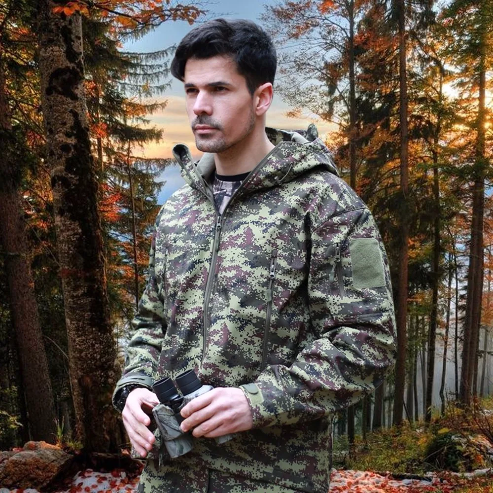 Военная Тактическая мужская куртка из кожи акулы мягкая оболочка водонепроницаемая ветрозащитная ветровка износостойкая Теплая мужская куртка