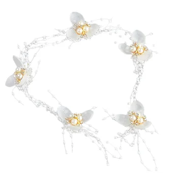 

Flower Design Hair Band Headdress Unique Hair Accessories Stylish Headwear Delicate Hair Ornament for Bride Women Female