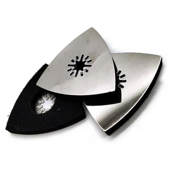 

3 Pieces of 3.1 Inch Triple-cornered Hook and Loop Oscillating Multi-Tool Sandpaper Accessories