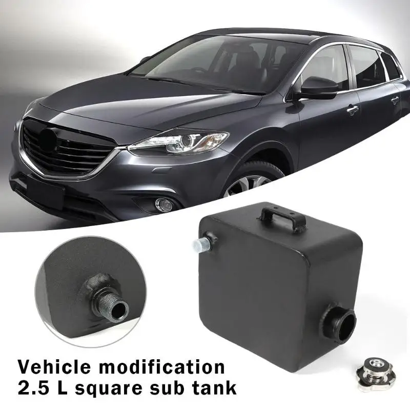 

2.5L Car Radiator Coolant Expansion Tank Universal Aluminum Cooling Kettle of Auxiliary Water Tank Expansion Vessel