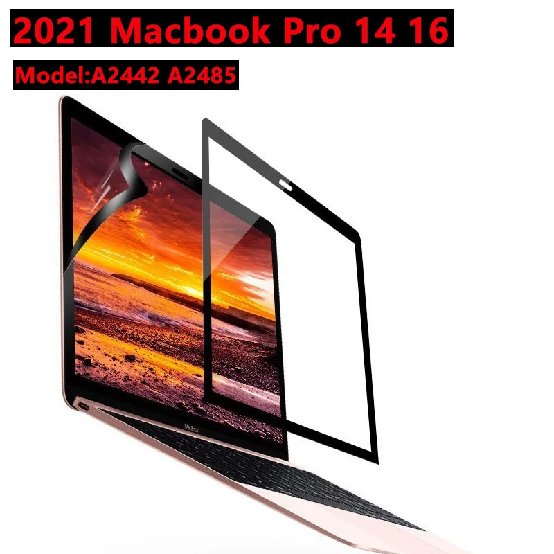 Pellicola Morbida Lavabile Per Il 2021 Macbook Pro 14 16 Pollici M1 Pro Max A2442 A2485 Upgrade Full Frame Screen Guard Protector Pellicola Adesiva