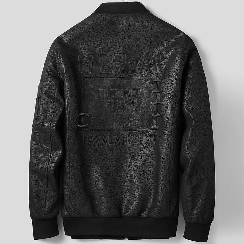new genuine leather jacket men leather jacket coat sheepskin leather jacket casual mens leather jacket bomber jacket MX1001
